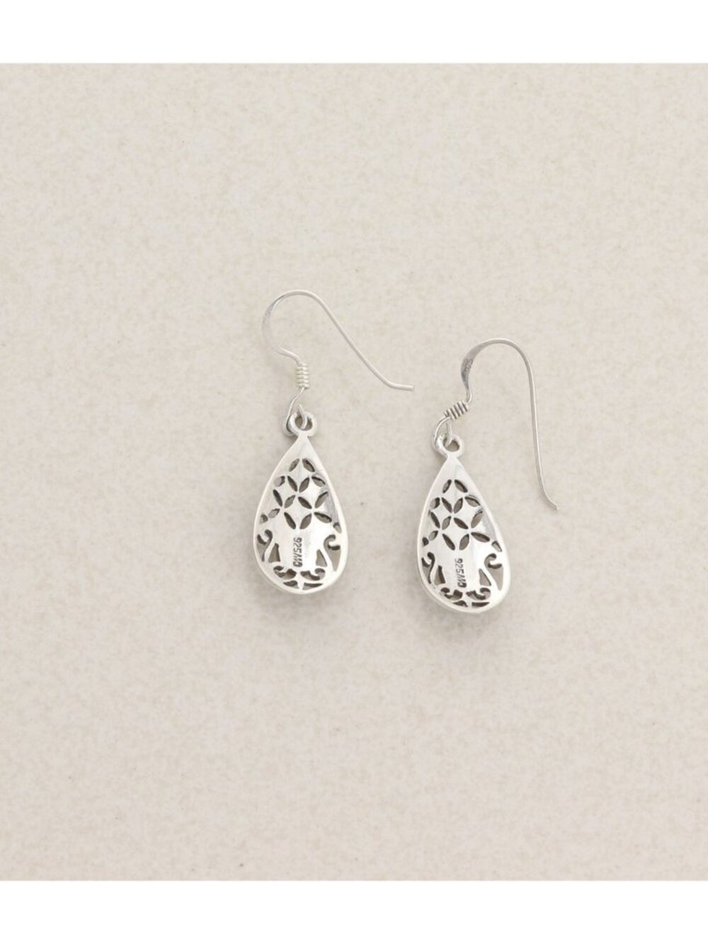 Sterling Silver Turquoise Earrings Dangle Drop 1 3/8" x 3/8" - Picture 7 of 7